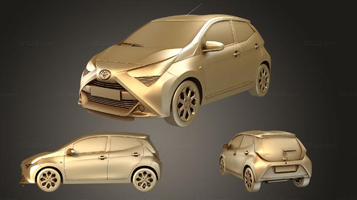 Автомобили и транспорт (Toyota Aygo 2019, CARS_3718) 3D модель для ЧПУ станка